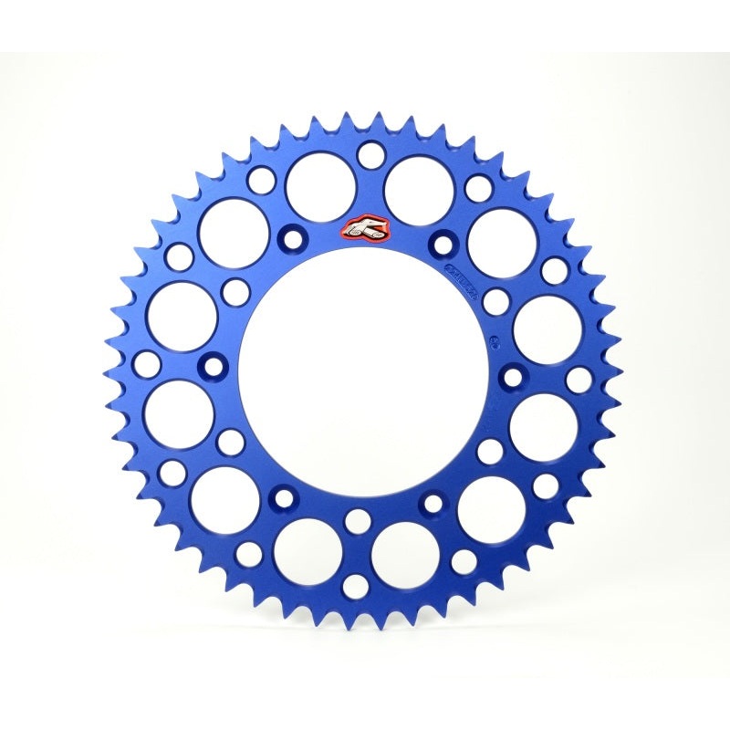 Renthal 99-24 Yam YZ125/X/G/ 250/F/X/450F/FX/ WR250-450F Rear Grooved Sprocket – Blu 520-50P Teeth