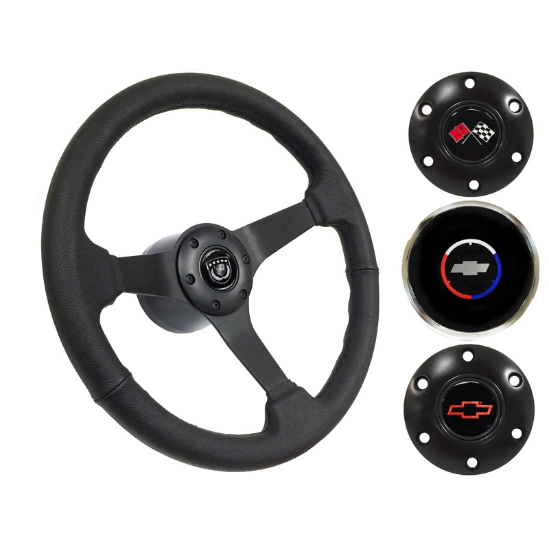 1970-88 Monte Carlo Steering Wheel Kit | Black Leather | ST3160BLK