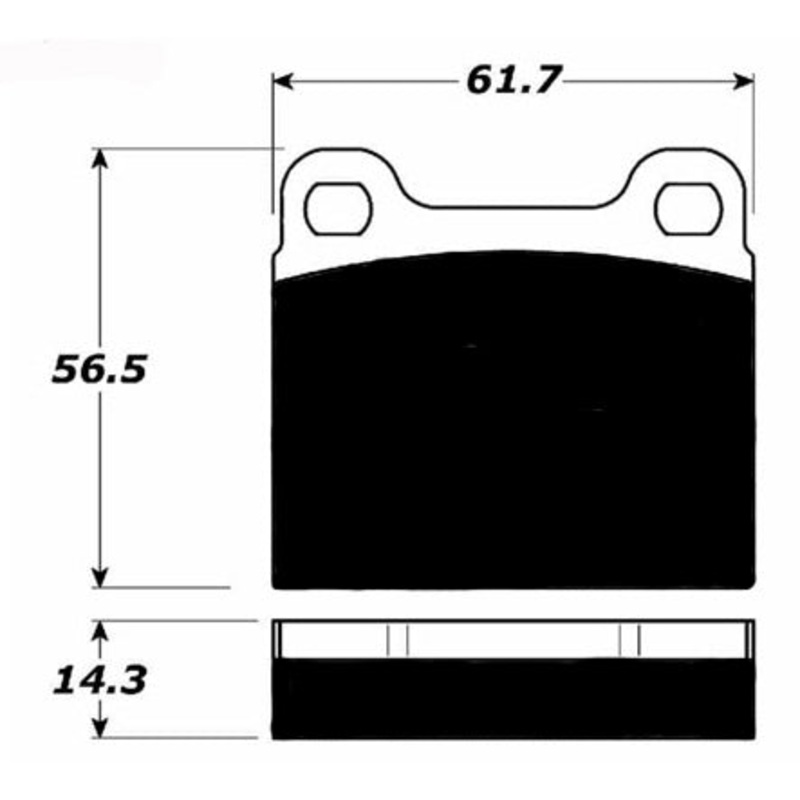 Porterfield Brake Pads for 1969 PORSCHE 911 “M” Caliper