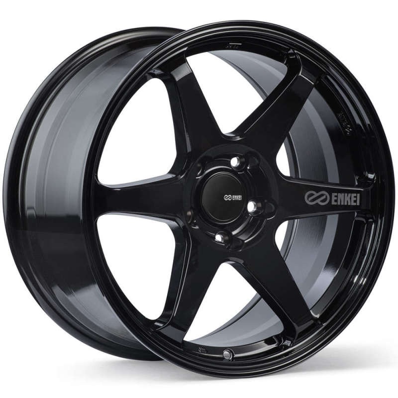 Enkei T6R 18×8 40mm Offset 5×114.3 Bolt Pattern 72.6 Bore Gloss Black Wheel