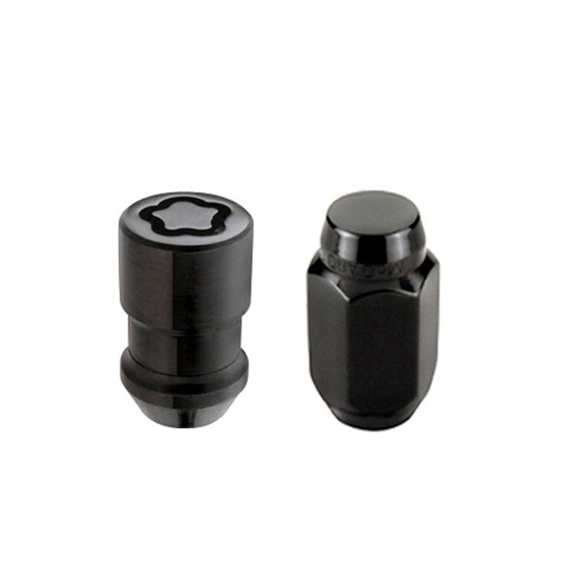 McGard 5 Lug Hex Install Kit w/Locks (Cone Seat Nut) M12X1.5 / 13/16 Hex / 1.5in. Length – Black
