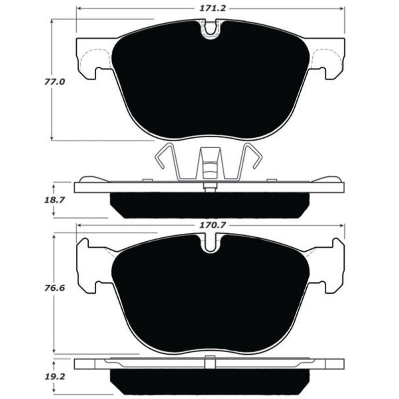Porterfield Brake Pads for 2016 BMW X5 xDrive 35i