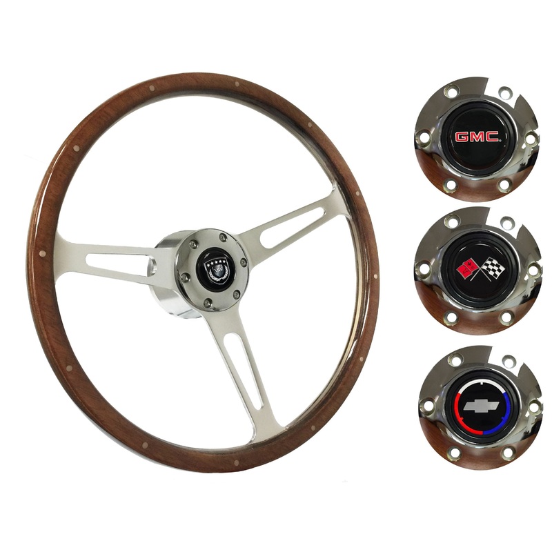 1974-94 Chevy Truck, GMC Steering Wheel Kit | Deluxe Walnut Wood | ST3553