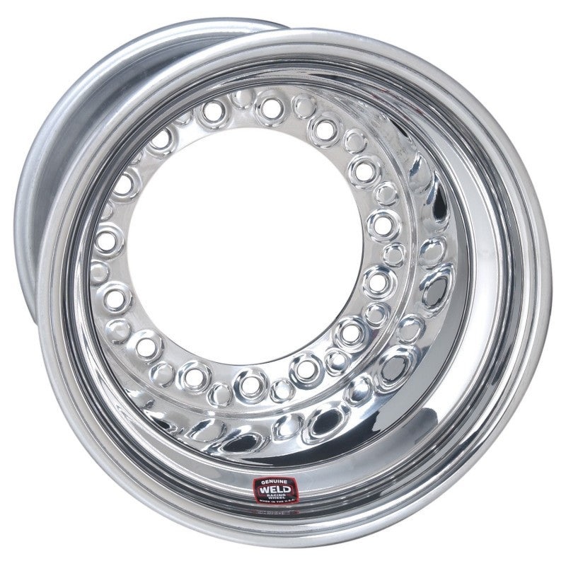 Weld Wide 5 XL Direct MT 15×14 / 5×10.25 BP / 5in. BS Polished Assembly – Inner BL w/Blk 6-Dzus Cvr