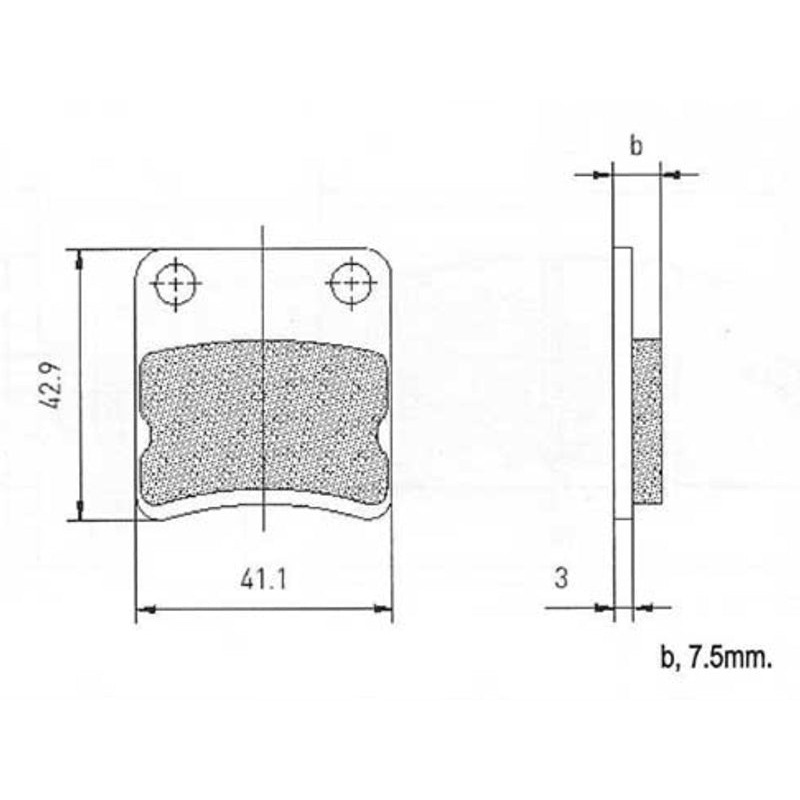 5071 Benik Cadet Kart Aftermarket Rear Brake Pads