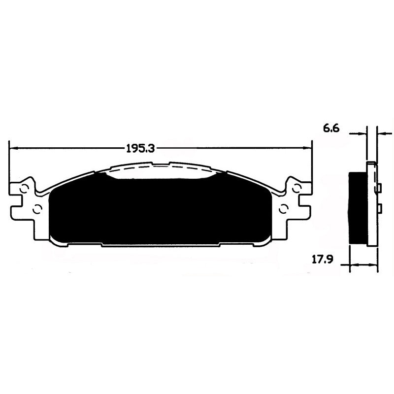 Porterfield Brake Pads for 2015 FORD FLEX