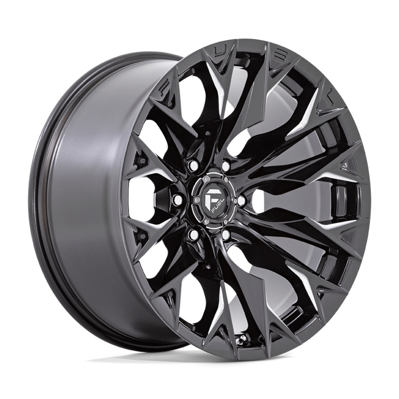 Fuel Wheels D803 Flame 24″ 5×139.7 Gloss Black Milled
