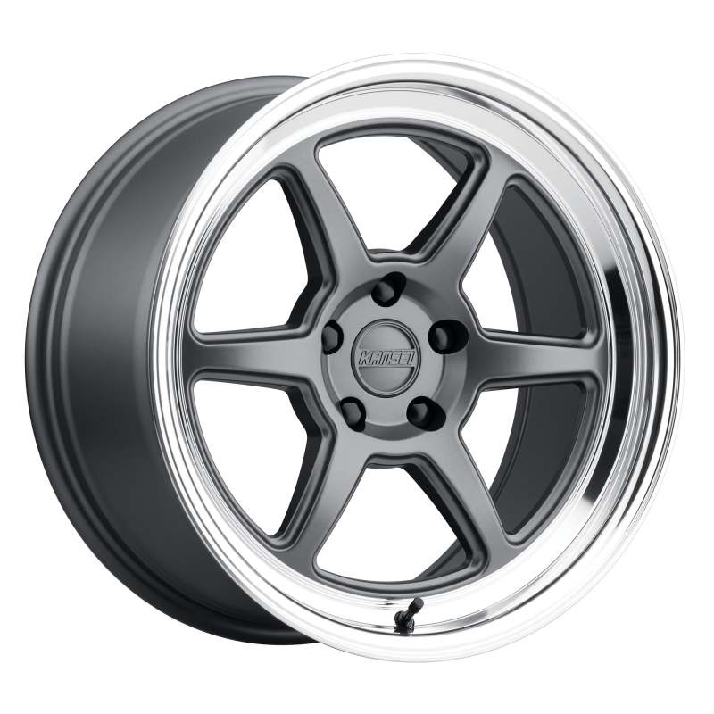 Kansei K14G Roku 18x9in / 5×110 BP / 12mm Offset / 73.1mm Bore – Grey & Machined Lip Wheel