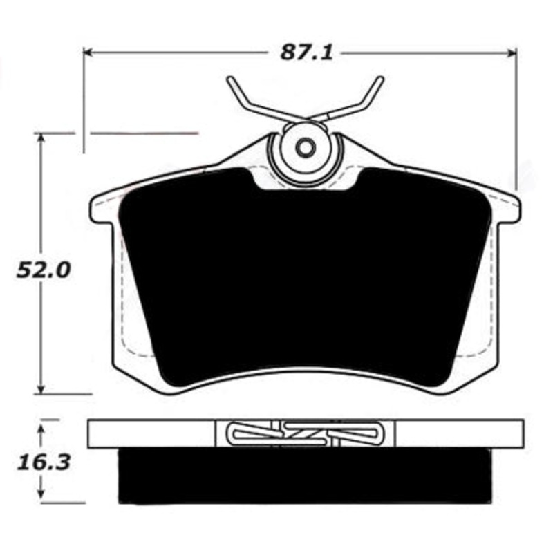 Porterfield Brake Pads for 2016 VOLKSWAGEN JETTA w/288mm FD 253mm RD w/o Sensor