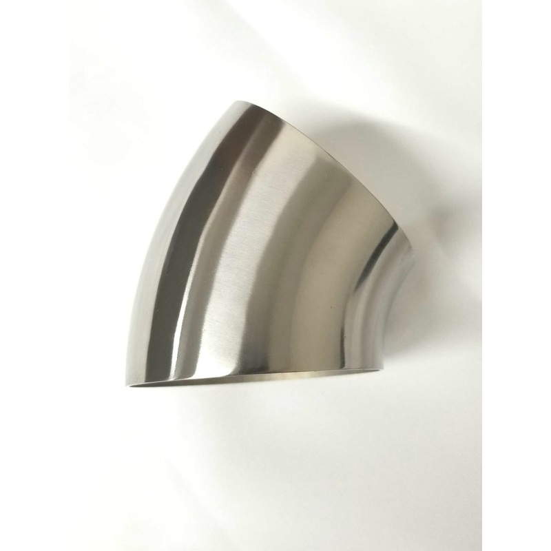 Ticon Industries 4.0in Diameter 45 Degree 1D/3.5in CLR 1.5mm /.059in Wall Thickness Titanium Elbow