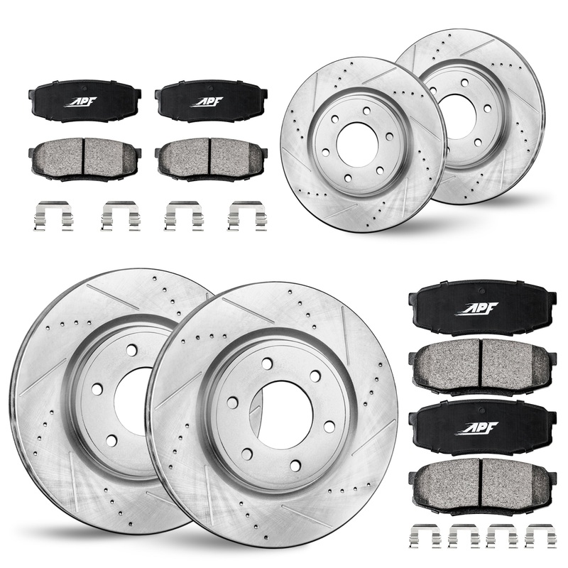 APF Full Brake Kit Rotors and Pads for GMC Envoy SLT SLE 2006-2009