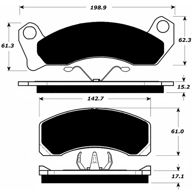 Porterfield Brake Pads for 1988 FORD MUSTANG V8