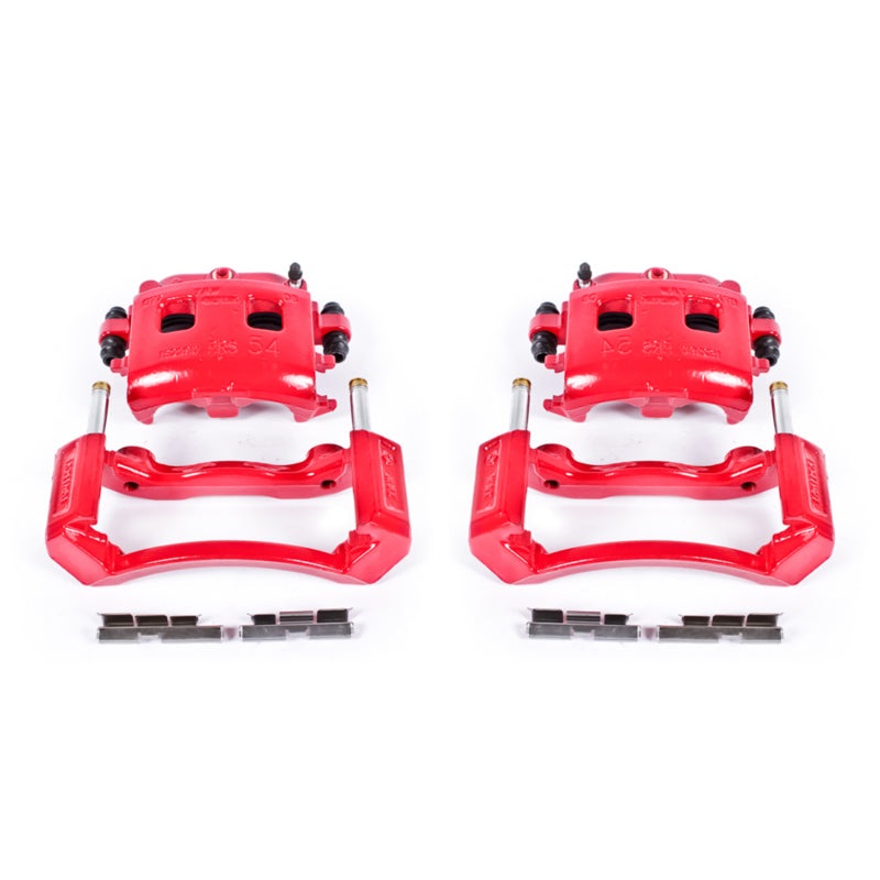 Power Stop 02-05 Dodge Ram 1500 Front Red Calipers w/Brackets – Pair