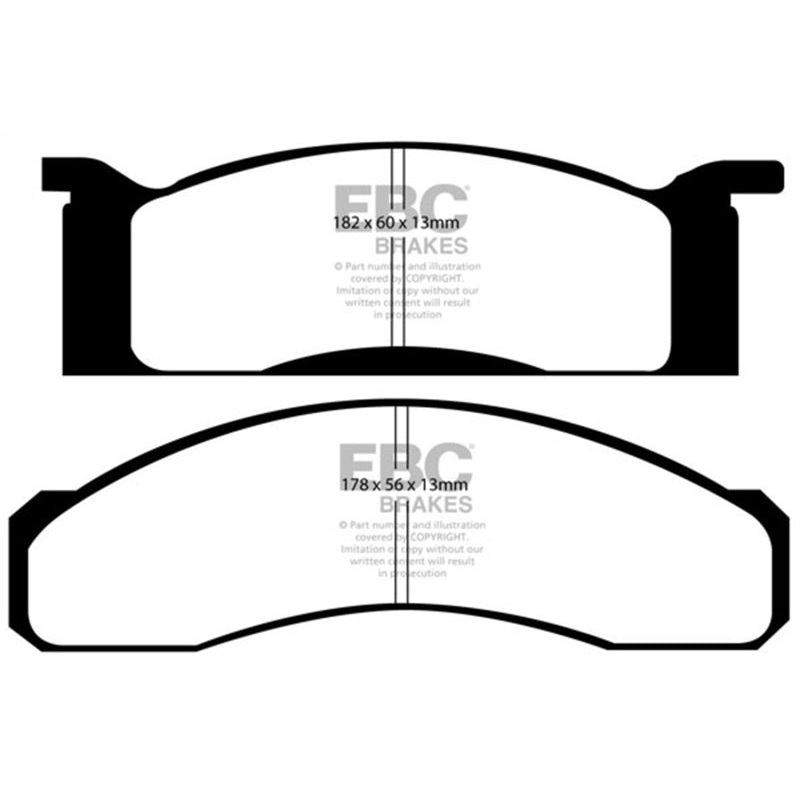 EBC 70 Ford Fairlane 4.1 Redstuff Front Brake Pads