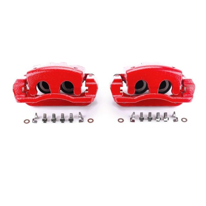 Power Stop 05-07 Ford F-250 Super Duty Rear Red Calipers w/Brackets – Pair