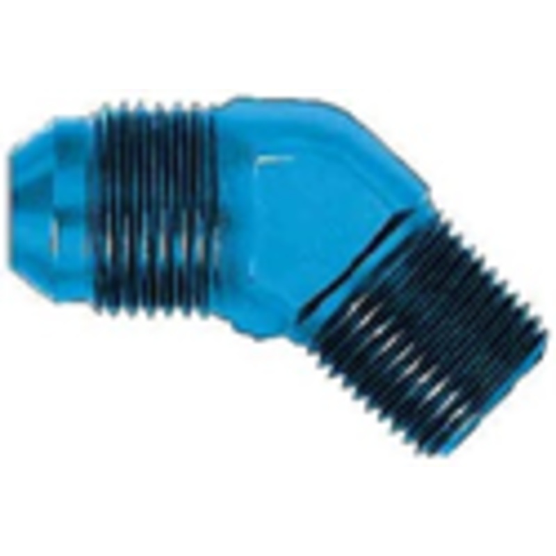 Male AN To Pipe Adapter; -06AN Dash; 1/4in. Dash; 45 deg.