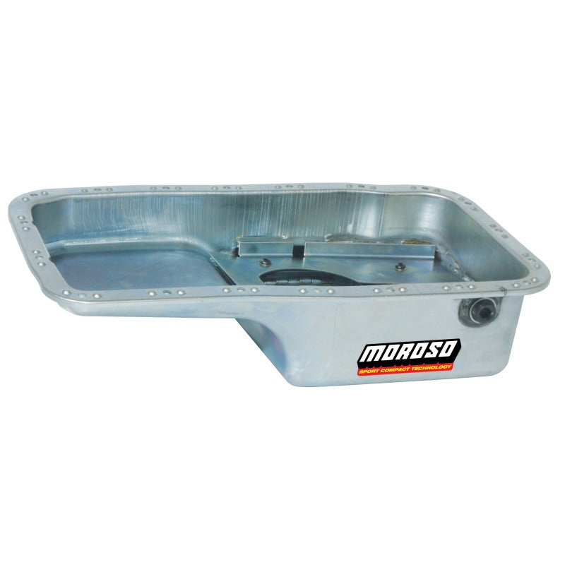 Moroso Acura/Honda 1.6L B16A3 Road Race Baffled Wet Sump 5.5qt 6in Steel Oil Pan