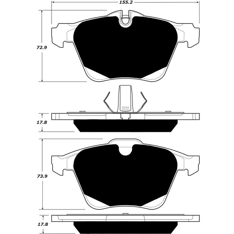 Porterfield Brake Pads for 2018 JAGUAR XJ/XJL V6