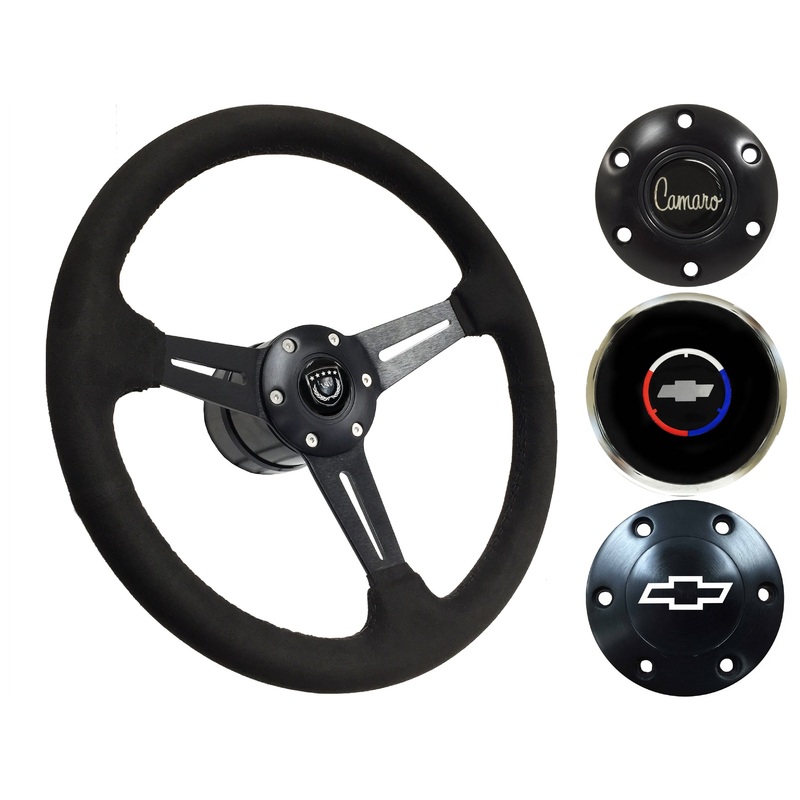 1969-89 Camaro Steering Wheel Kit | Black Ultralux Suede | ST3584BLK