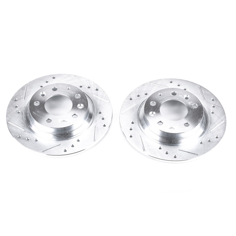 Power Stop 06-12 Ford Fusion Rear Evolution Drilled & Slotted Rotors – Pair