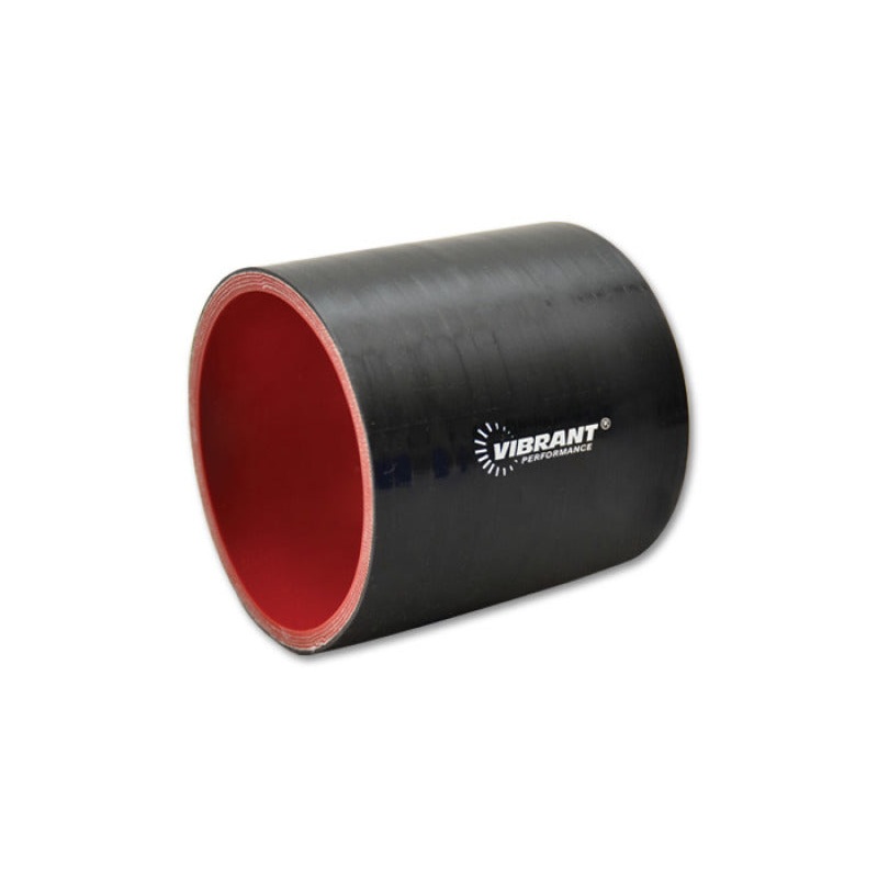 Vibrant 4 Ply Reinforced Silicone Straight Hose Coupling – 1.25in I.D. x 3in long (BLACK)