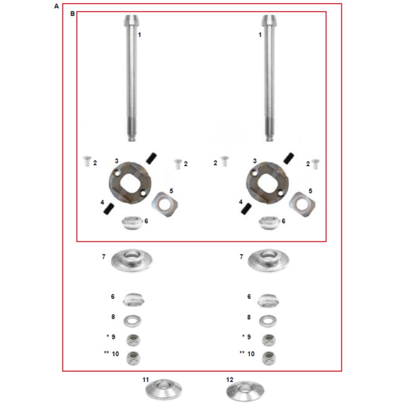 5. AFS.02353 CRG Kart Sniper Castor Adjuster Pill Top Plate Only “Plate B”