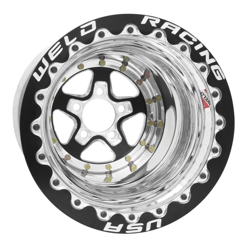 Weld Alumastar 2.0 15×12 / 5×4.5 BP / 4in. BS Black Wheel – Black Double Bead Lock MT
