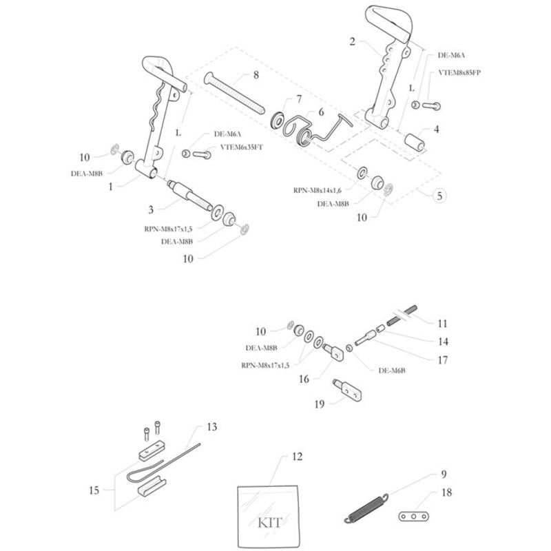 16. 20.0883.06 Birel Throttle Cable Frame Bracket