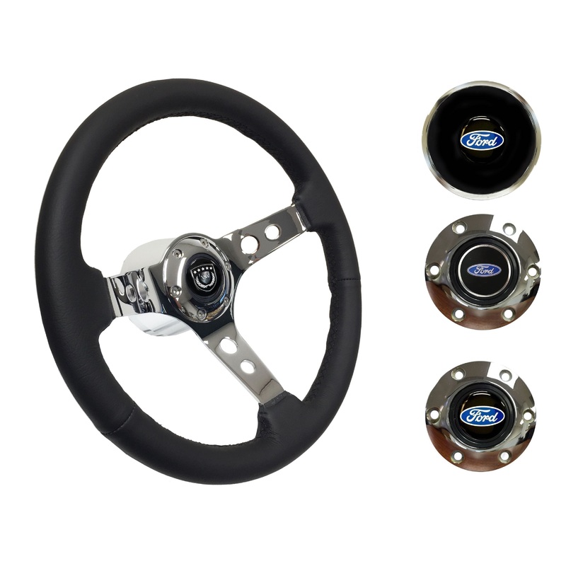 1970-76 Ford Torino Steering Wheel Kit | Black Leather | ST3095