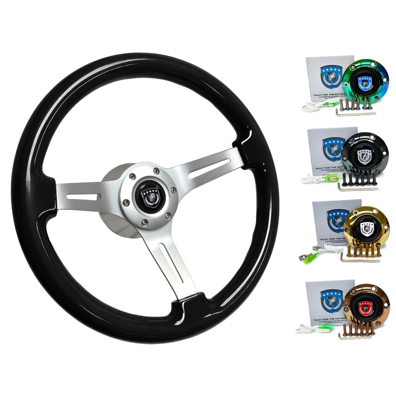 2001-17 Toyota Corolla Steering Wheel Kit | Black Ash Wood | ST3074