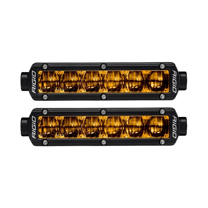 Rigid Industries 6in SR-Series Pro Dot / SAE Fog Lights (Pair) – Selective Yellow