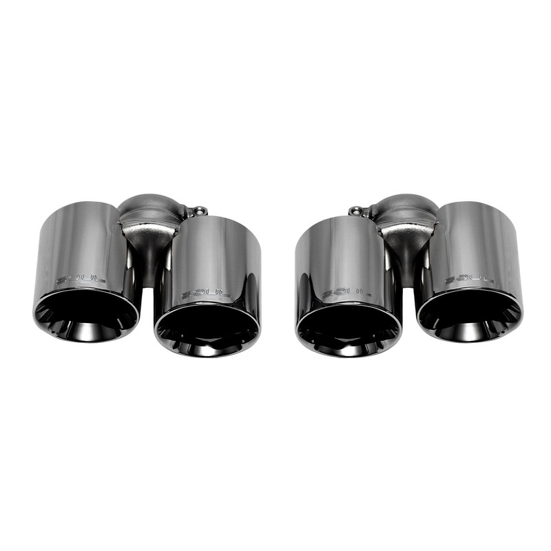 SOUL 09-11 Porsche 997.2 Carrera Bolt On Exhaust Tips – Black Chrome