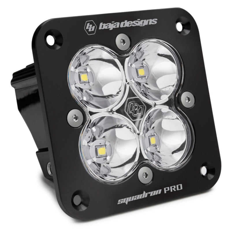 Baja Designs Squadron Pro Spot Pattern Black Flush Mount LED Light Pod – Clear