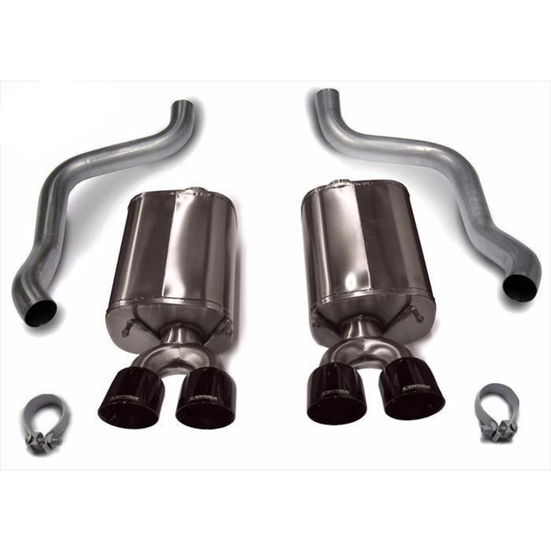Corsa Dual Black-Tip Cat-Back Exhaust w/ X-Pipe | 2005-2006 Pontiac GTO (14189BLK)
