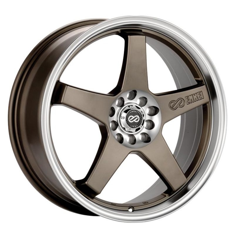 Enkei EV5 17×7 4×100/114.3 38mm Offset 72.6 Bore Diameter Matte Bronze w/ Machined Lip Wheel