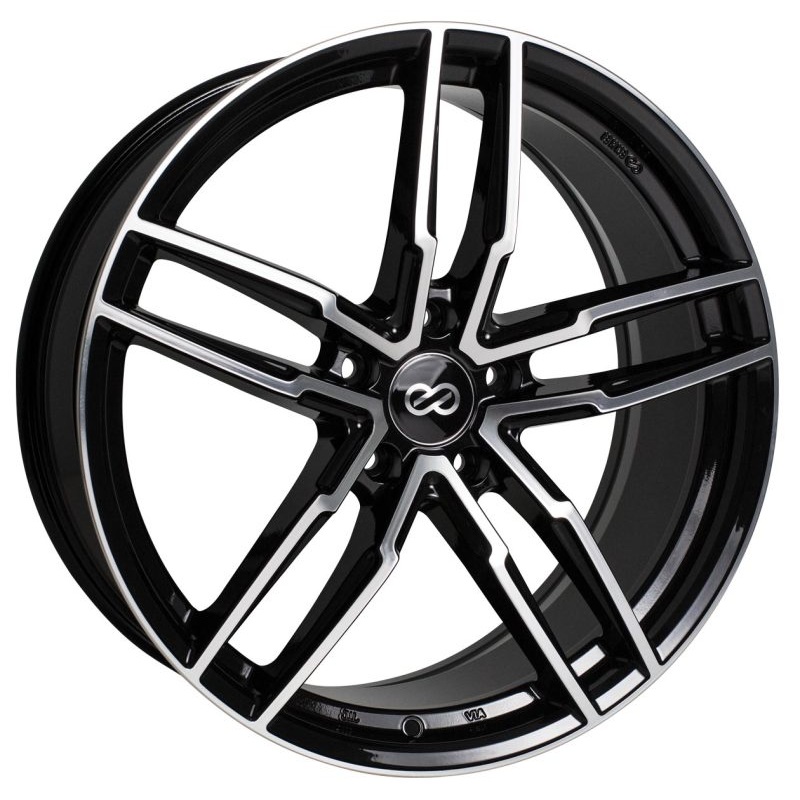Enkei SS05 18×8.0 5×120 40mm Offset 72.6mm Bore Black Machined Wheel
