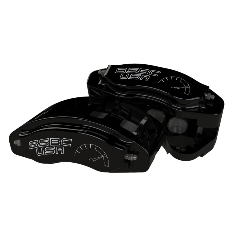 American Made R6-Redline 6 Piston Billet Aluminum Direct Fit Front Caliper Upgrade Kit. Black A550-20BLK
