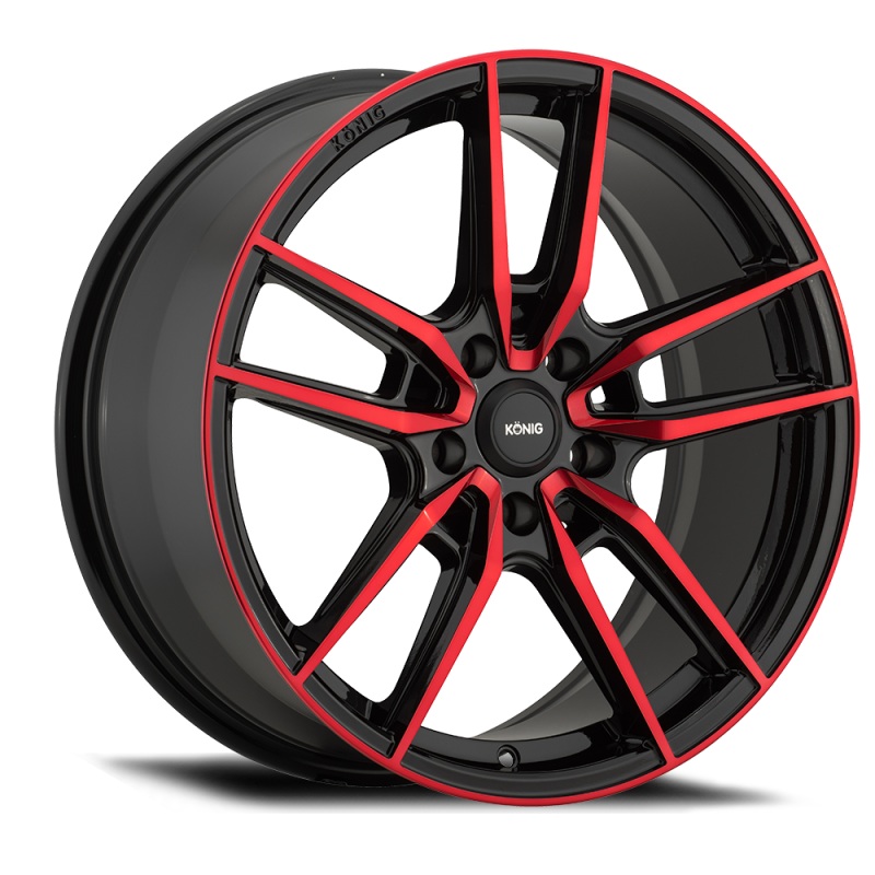 Konig Myth 17×8 5×114.3 ET43 Gloss Black w/ Red Tinted Clearcoat