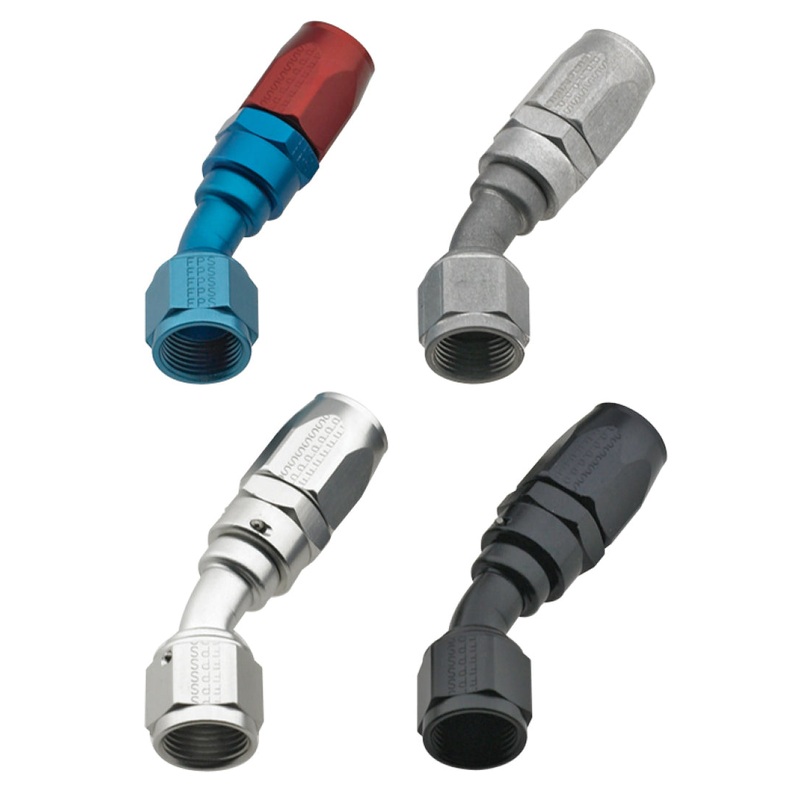 Fragola -12AN x 30 Degree Power Flow Hose End – Blue/Red