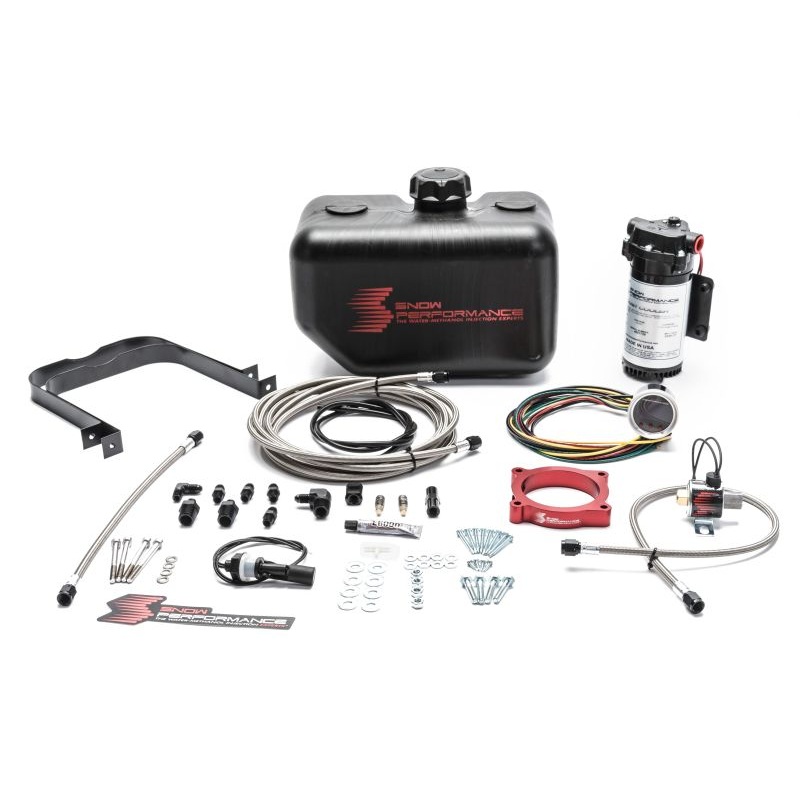 Snow Performance 15-17 Mustang EcB Stg 2 Boost Cooler Water Injection Kit (SS Braid Line & 4AN)