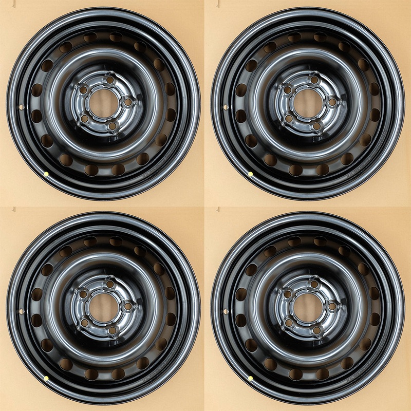 16″ 16×6.5 Set of 4 Black Steel Wheels For Nissan Sentra 2013-2019 OEM Quality Replacement Rim