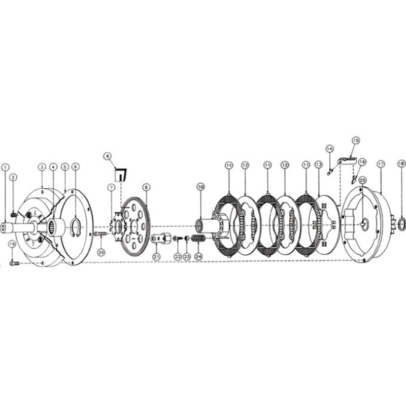 (7) 100-15 L&T Wet Clutch Lever Support – 6 Spring