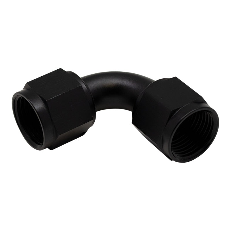 DeatschWerks 10AN Flare Female Swivel 90-Degree to 10AN Flare Female Swivel – Anodized Matte Black