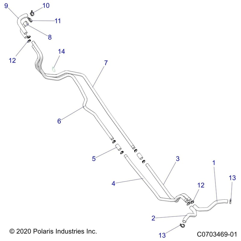 Tube-Coolant,Out,Frt,Mp,1.25 by Polaris