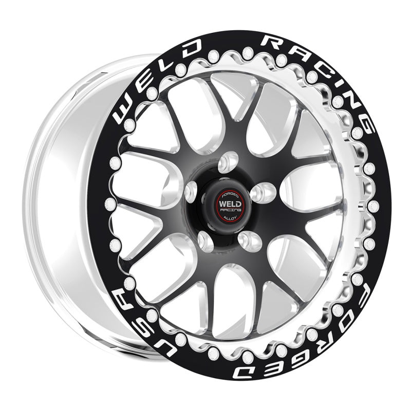 Weld S77 17×10 / 5x120mm BP / 7.2in. BS Black Wheel (High Pad) – Black Single Beadlock MT
