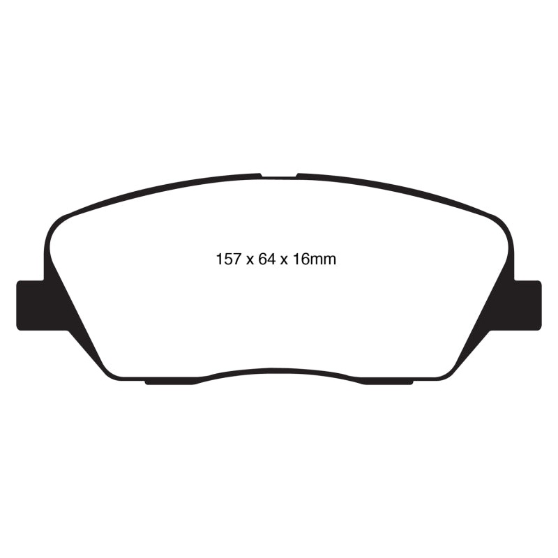 EBC 08-11 Kia Borrego 3.8 Greenstuff Front Brake Pads