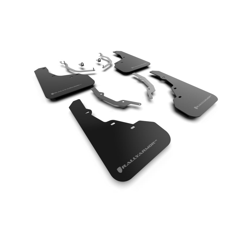 Rally Armor 22-25 Hyundai Santa Cruz Black Mud Flap w/Grey Logo