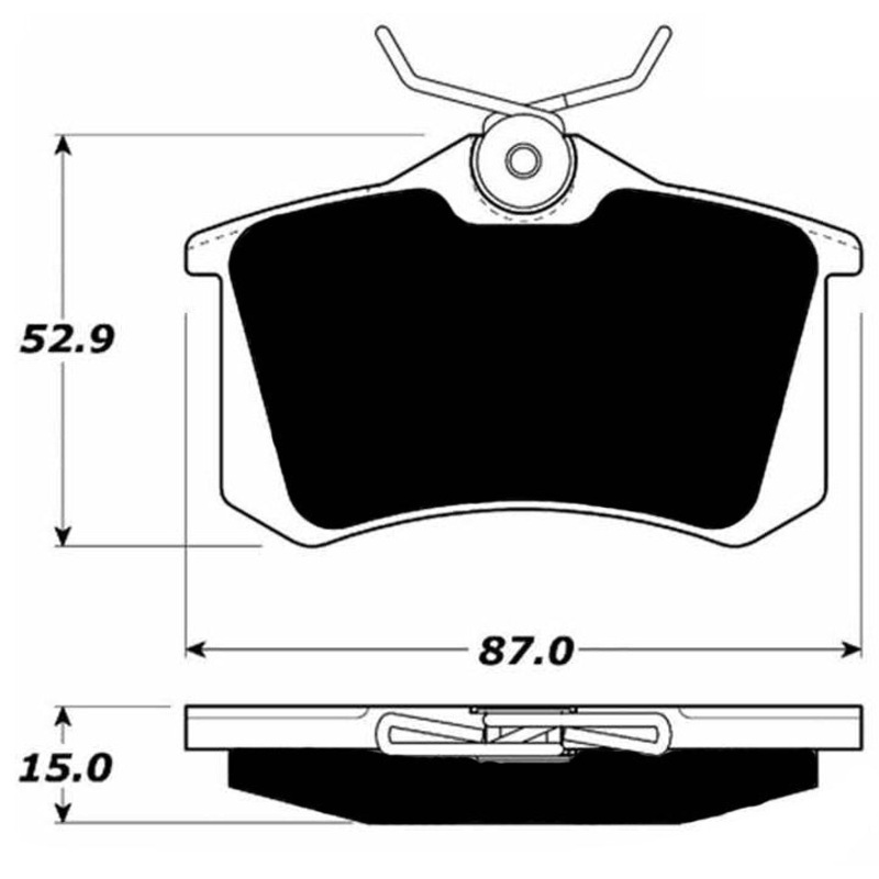 Porterfield Brake Pads for 1999 VOLKSWAGEN GOLF GTi – To Ch 1J-YW-238-580 w/o Sensor