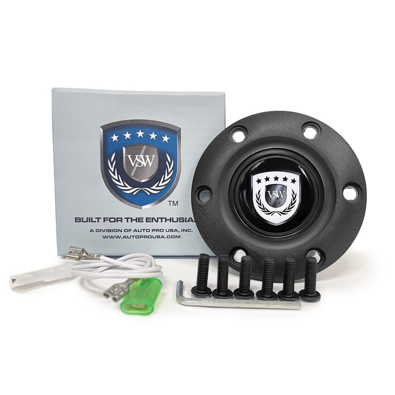 VSW S6 | White VSW Emblem | Black Horn Button | STEVSWWTE-BLK