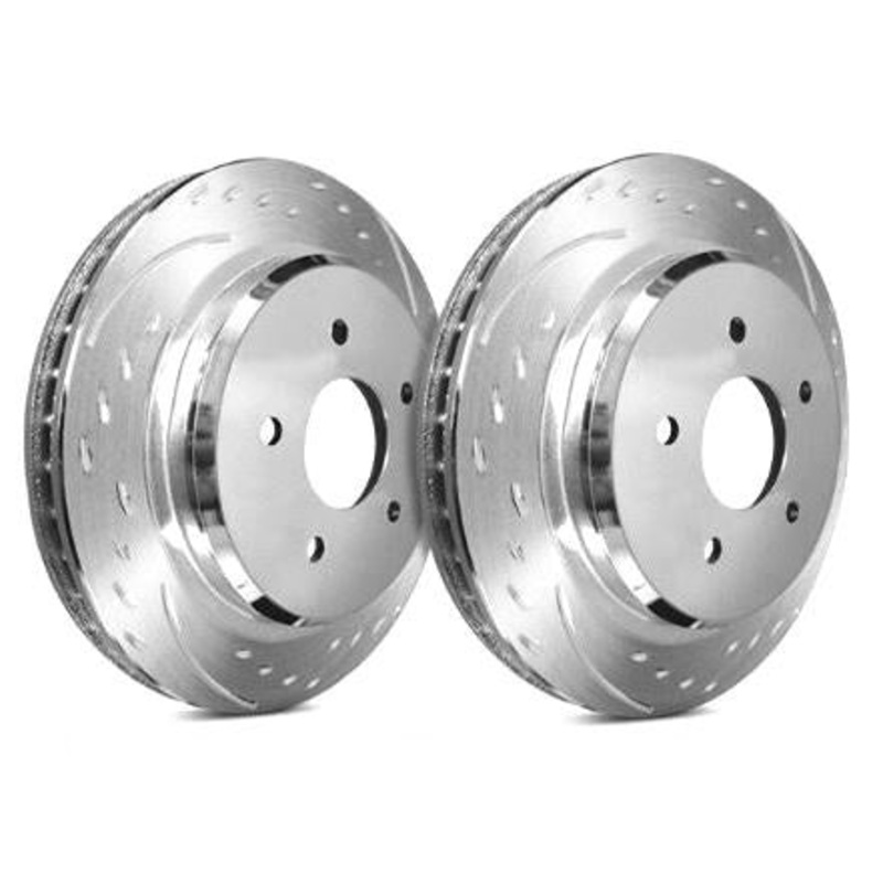 SP Performance Diamond Slot Zinc Rear Rotors (Pair) Subaru WRX 2008-2014
